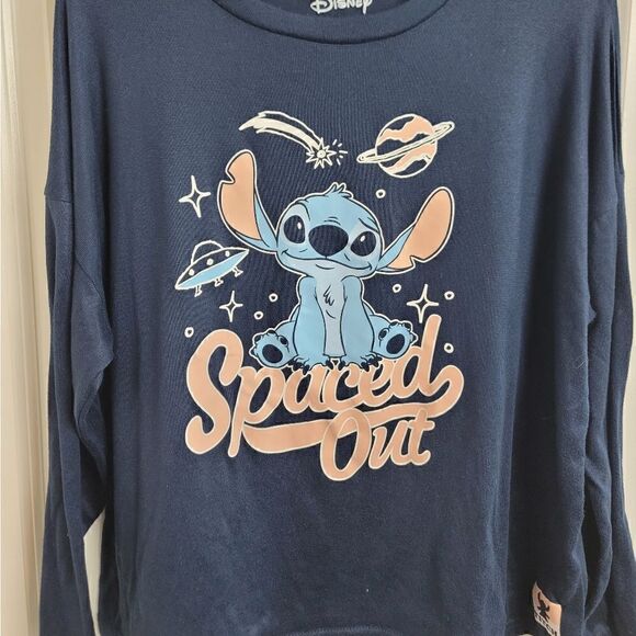 DISNEY Stitch Long Sleeve Sleep Top - Picture 2 of 6